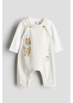 H & M - Bawełniany komplet 2-częściowy - Biały ze sklepu H&M w kategorii Odzież dla niemowląt - zdjęcie 170905576
