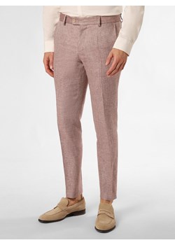 CG - CLUB of GENTS Spodnie z zawartością lnu - Paco Mężczyźni Slim Fit len malinowy marmurkowy ze sklepu vangraaf w kategorii Spodnie męskie - zdjęcie 170907379