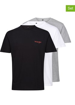 Wrangler Koszulki (3 szt.) &quot;Marston&quot; w kolorze szarym, czarnym i białym ze sklepu Limango Polska w kategorii T-shirty męskie - zdjęcie 170909809