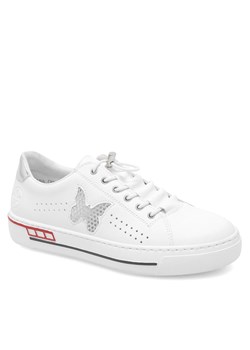 Sneakersy Rieker L8857-80 Biały ze sklepu eobuwie.pl w kategorii Trampki damskie - zdjęcie 170910228