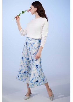 Damska spódniczka midi w kwiaty z rozcięciem ze sklepu 5.10.15 w kategorii Spódnice - zdjęcie 170910945