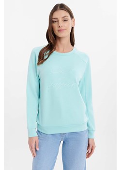 Miętowa bluza damska nierozpinana z napisem ze sklepu 5.10.15 w kategorii Bluzy damskie - zdjęcie 170910948