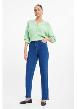 Ciemnoniebieskie spodnie jeansowe mom fit ze sklepu 5.10.15 w kategorii Jeansy damskie - zdjęcie 170910959