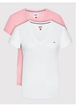 Tommy Jeans Komplet 2 t-shirtów DW0DW11458 Kolorowy Regular Fit ze sklepu MODIVO w kategorii Bluzki damskie - zdjęcie 170911205
