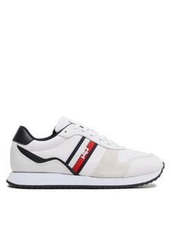 Tommy Hilfiger Sneakersy Runner Evo Leather FM0FM04714 Biały ze sklepu MODIVO w kategorii Buty sportowe męskie - zdjęcie 170911248