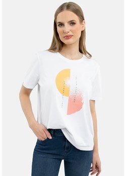 T-shirt z nadrukiem, Comfort Fit, T-LASH ze sklepu Volcano.pl w kategorii Bluzki damskie - zdjęcie 170911489