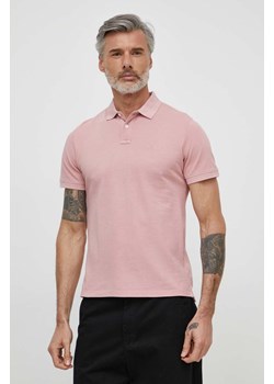 Pepe Jeans polo bawełniane kolor różowy gładki ze sklepu ANSWEAR.com w kategorii T-shirty męskie - zdjęcie 170912058