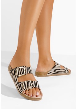 Zebra klapki damskie Lorima ze sklepu Zapatos w kategorii Klapki damskie - zdjęcie 170912508
