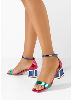 Wielokolorowy sandały na słupku Dantea ze sklepu Zapatos w kategorii Sandały damskie - zdjęcie 170912546