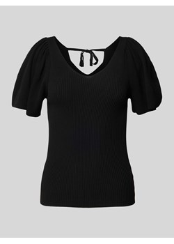 T-shirt z prążkowaniem model ‘LEELO’ ze sklepu Peek&Cloppenburg  w kategorii Bluzki damskie - zdjęcie 170913498