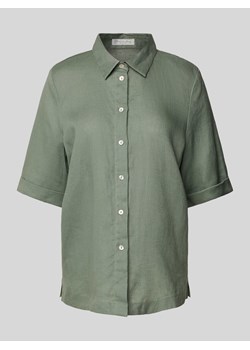 Koszula lniana z wykładanym kołnierzem ze sklepu Peek&Cloppenburg  w kategorii Koszule damskie - zdjęcie 170913708