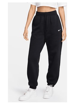 Damskie spodnie dresowe o kroju oversize z wysokim stanem Nike Sportswear Phoenix Fleece - Czerń ze sklepu Nike poland w kategorii Spodnie damskie - zdjęcie 170914027