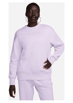 Damska bluza dresowa z półokrągłym dekoltem o kroju oversize Nike Sportswear Phoenix Fleece - Fiolet ze sklepu Nike poland w kategorii Bluzy damskie - zdjęcie 170914045