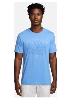 Męski T-shirt do tenisa Dri-FIT NikeCourt - Niebieski ze sklepu Nike poland w kategorii T-shirty męskie - zdjęcie 170914057