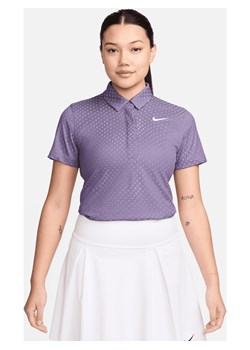 Damska koszulka polo z krótkim rękawem do golfa Dri-FIT ADV Nike Tour - Fiolet ze sklepu Nike poland w kategorii Bluzki damskie - zdjęcie 170914218