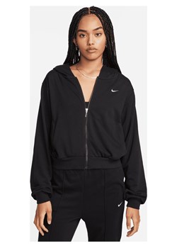 Damska luźna bluza z dzianiny dresowej z kapturem i zamkiem na całej długości Nike Sportswear Chill Terry - Czerń ze sklepu Nike poland w kategorii Bluzy damskie - zdjęcie 170914278