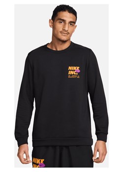 Męska dzianinowa bluza z długim rękawem do fitnessu Dri-FIT Nike - Czerń ze sklepu Nike poland w kategorii Bluzy męskie - zdjęcie 170914369