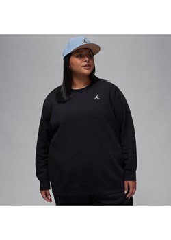 Damska bluza dresowa z półokrągłym dekoltem Jordan Brooklyn Fleece (duże rozmiary) - Czerń ze sklepu Nike poland w kategorii Bluzy damskie - zdjęcie 170914409