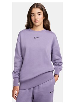 Damska bluza dresowa z półokrągłym dekoltem o kroju oversize Nike Sportswear Phoenix Fleece - Fiolet ze sklepu Nike poland w kategorii Bluzy damskie - zdjęcie 170914586