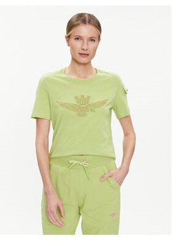 Aeronautica Militare T-Shirt 241TS2223DJ510 Zielony Comfort Fit ze sklepu MODIVO w kategorii Bluzki damskie - zdjęcie 170918389