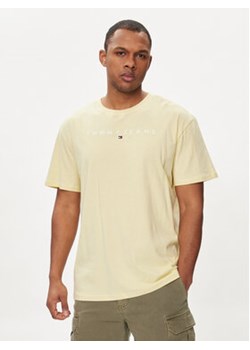 Tommy Jeans T-Shirt Linear Logo DM0DM17993 Żółty Regular Fit ze sklepu MODIVO w kategorii T-shirty męskie - zdjęcie 170918719
