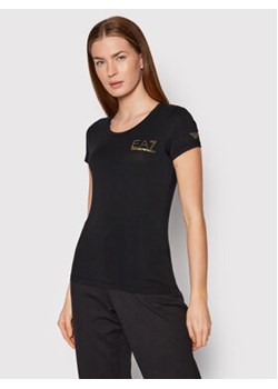 EA7 Emporio Armani T-Shirt 8NTT65 TJDQZ 1200 Czarny Slim Fit ze sklepu MODIVO w kategorii Bluzki damskie - zdjęcie 170918729