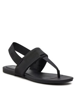 Calvin Klein Jeans Sandały Flat Sandal Toepost Dc YW0YW01344 Czarny ze sklepu MODIVO w kategorii Sandały damskie - zdjęcie 170918789