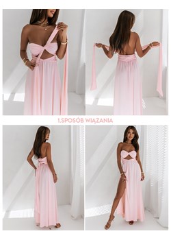 Sukienka maxi wiązana na wiele sposobów - ELSA - biała ze sklepu magmac.pl w kategorii Sukienki - zdjęcie 170921338