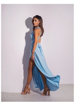Sukienka maxi wiązana na wiele sposobów - ELSA - błękitna ze sklepu magmac.pl w kategorii Sukienki - zdjęcie 170921357