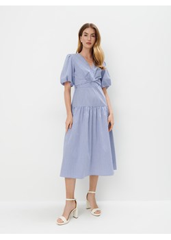 Mohito - Bawełniana sukienka midi - błękitny ze sklepu Mohito w kategorii Sukienki - zdjęcie 170921629