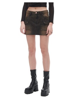 Cropp - Spódniczka mini - brązowy ze sklepu Cropp w kategorii Spódnice - zdjęcie 170921727
