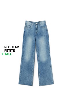 Cropp - Niebieskie jeansy wide leg TALL - niebieski ze sklepu Cropp w kategorii Jeansy damskie - zdjęcie 170921745