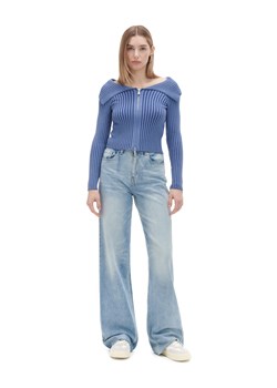 Cropp - Niebieskie jeansy wide leg TALL - niebieski ze sklepu Cropp w kategorii Jeansy damskie - zdjęcie 170921746