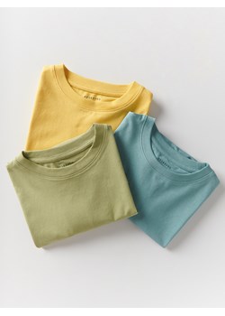 Reserved - Bawełniany t-shirt oversize 3 pack - jasnożółty ze sklepu Reserved w kategorii T-shirty chłopięce - zdjęcie 170922275