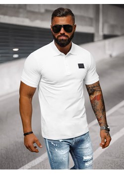 Koszulka męska polo biała OZONEE NB/MT3018Z ze sklepu ozonee.pl w kategorii T-shirty męskie - zdjęcie 170923366