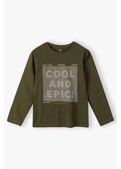 Bluzka bawełniana dla chłopca khaki z Cool and epic! ze sklepu 5.10.15 w kategorii T-shirty chłopięce - zdjęcie 170924698