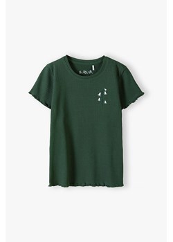 Zielony t-shirt w prążki - Deep nature ze sklepu 5.10.15 w kategorii Bluzki dziewczęce - zdjęcie 170924797