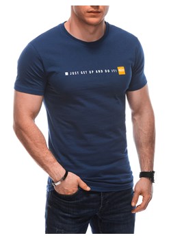 T-shirt męski z nadrukiem 1920S - granatowy ze sklepu Edoti w kategorii T-shirty męskie - zdjęcie 170924945