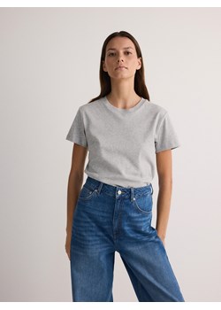 Reserved - Bawełniany t-shirt - jasnoszary ze sklepu Reserved w kategorii Bluzki damskie - zdjęcie 170925256