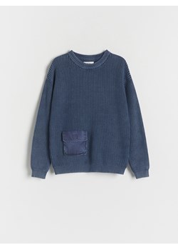 Reserved - Bawełniany sweter - granatowy ze sklepu Reserved w kategorii Swetry chłopięce - zdjęcie 170925769