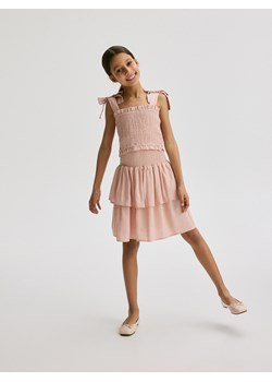 Reserved - Spódnica z falbanami - pastelowy róż ze sklepu Reserved w kategorii Spódnice dziewczęce - zdjęcie 170925946
