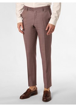 Wilvorst Spodnie Mężczyźni Regular Fit Wełna czerwony jednolity ze sklepu vangraaf w kategorii Spodnie męskie - zdjęcie 170926217