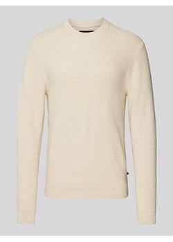 Bluzka z długim rękawem i detalem z logo model ‘Alagoon’ ze sklepu Peek&Cloppenburg  w kategorii Swetry męskie - zdjęcie 170927368