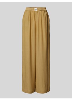 Spodnie z szeroką nogawką i elastycznym pasem ze sklepu Peek&Cloppenburg  w kategorii Spodnie damskie - zdjęcie 170927715