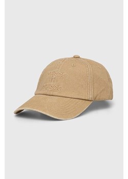 Samsoe Samsoe czapka z daszkiem bawełniana kolor beżowy z aplikacją ze sklepu PRM w kategorii Czapki z daszkiem męskie - zdjęcie 170927799