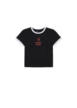 Cropp - T-shirt z grafiką - czarny ze sklepu Cropp w kategorii Bluzki damskie - zdjęcie 170928486