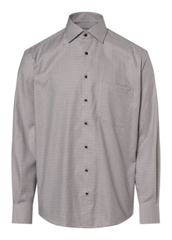 Eterna Comfort Fit Koszula męska - non-iron Mężczyźni Comfort Fit Bawełna szary wzorzysty ze sklepu vangraaf w kategorii Koszule męskie - zdjęcie 170930439