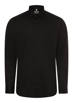 Olymp Level Five Koszula męska Mężczyźni Modern Fit Bawełna czarny jednolity ze sklepu vangraaf w kategorii Koszule męskie - zdjęcie 170930447