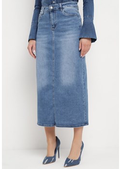 Niebieska Spódnica Jeansowa o Ołówkowym Fasonie Brunavia ze sklepu Born2be Odzież w kategorii Spódnice - zdjęcie 170931648