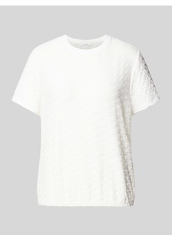 T-shirt z fakturowanym wzorem model ‘Saanu’ ze sklepu Peek&Cloppenburg  w kategorii Bluzki damskie - zdjęcie 170932399